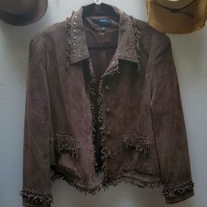 MONTANA CO. SUEDE FRINGE JACKET